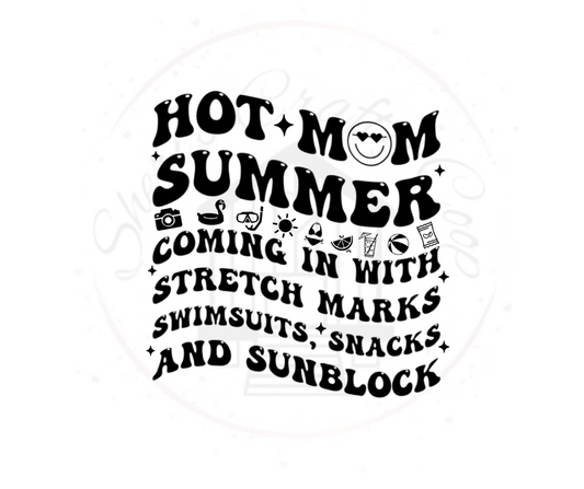 Hot Mom Summer Coming In With Snacks DTF Transfer Print(Only) Ready To Press