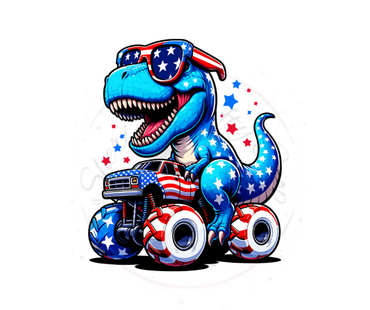 USA T-REX Monster Truck- DTF Transfer Print Ready To Press