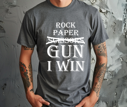 Rock Paper Gun I win- Unisex Soft Comfy Tee (Copy)