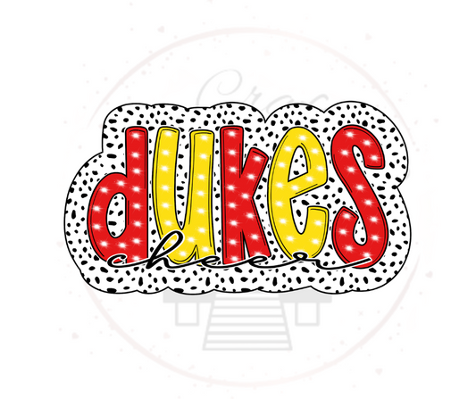 GHS DUKES Dalmation Dot Designs- DTF Transfer Print- Ready To Press