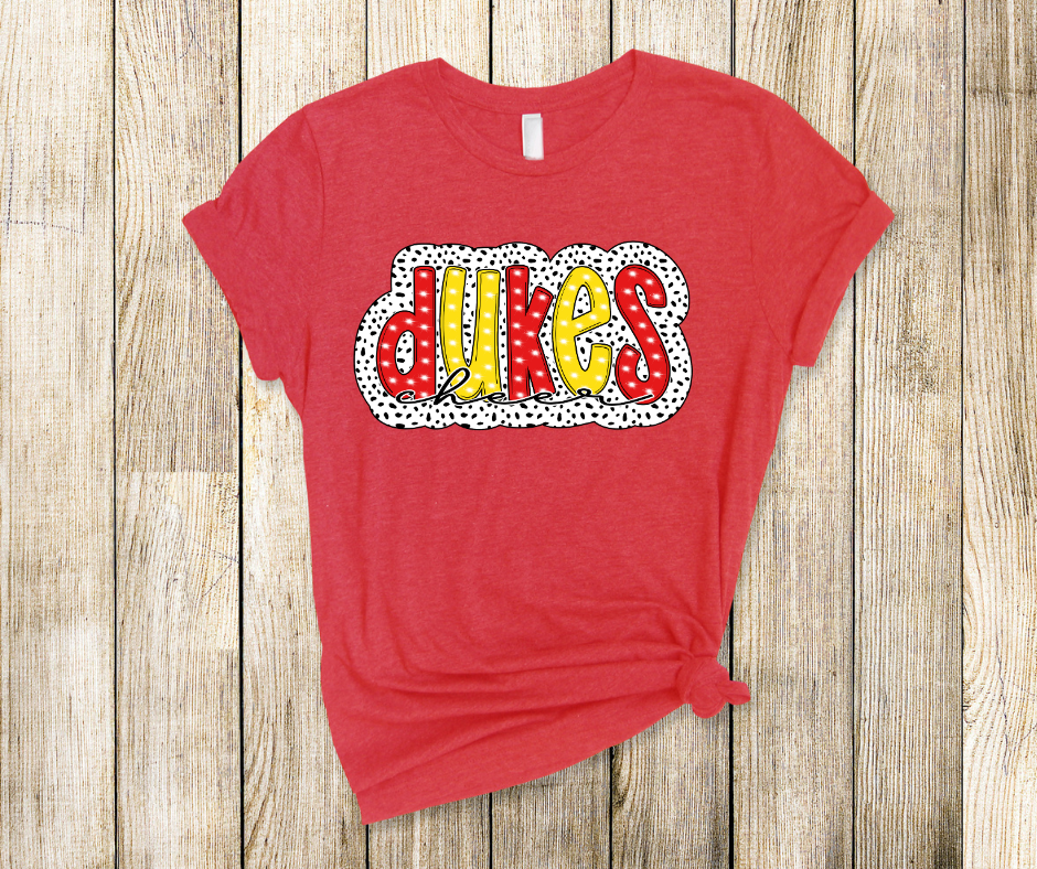 GHS Dukes Sports-Dalmation Dot Designs- Soft Comfy Tee