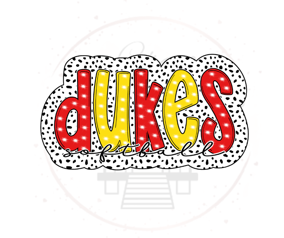 GHS DUKES Dalmation Dot Designs- DTF Transfer Print- Ready To Press