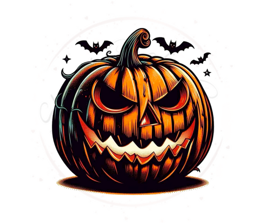 Spooky Jack-O-Lantern-DTF Transfer Print- Ready To Press