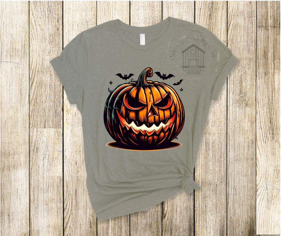 Spooky Jack-O-Lantern-DTF Transfer Print- Ready To Press