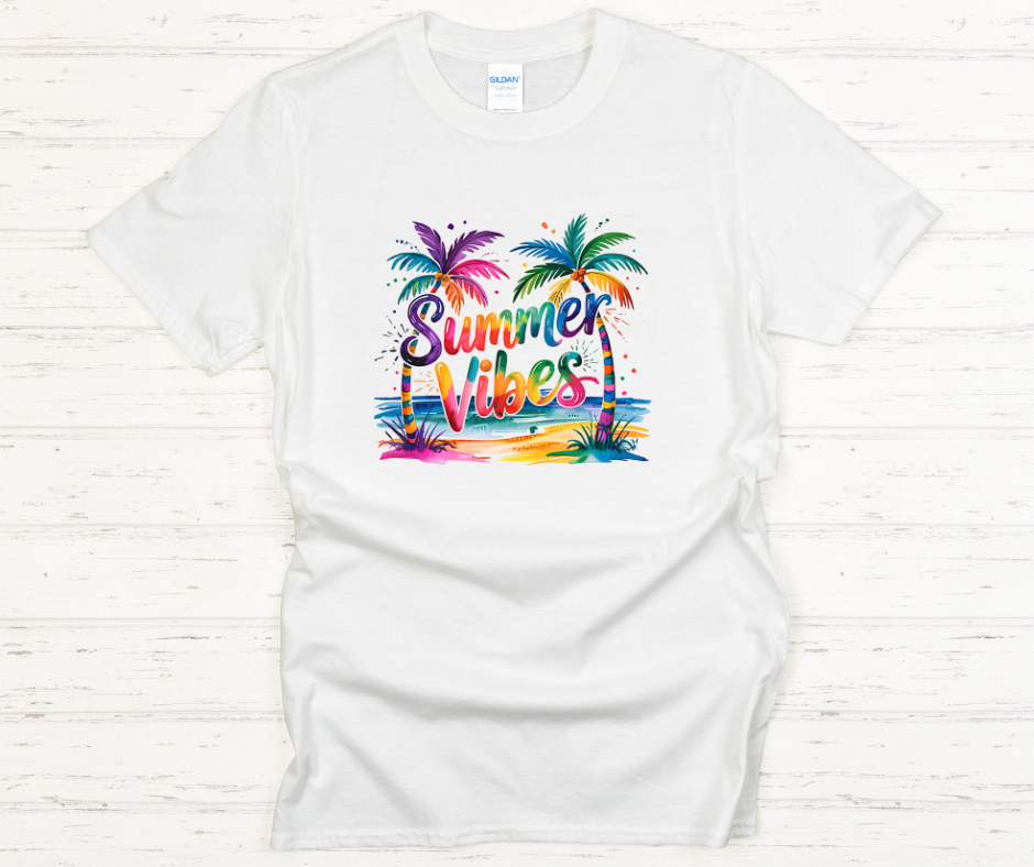 Retro Summer Vibes Tropical- Frankish- DTF Transfer Print- Ready To Press