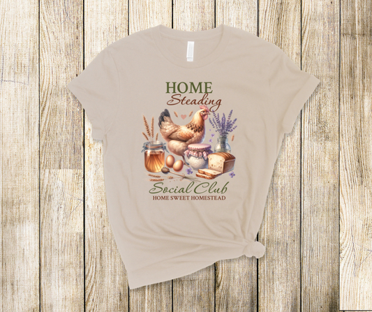 Homesteading Social Club-CottageCore  Soft Comfy Tee