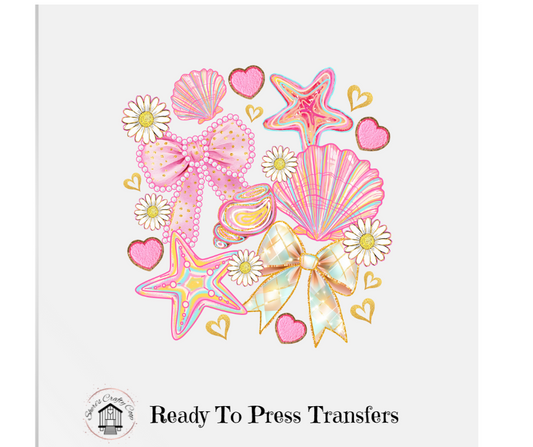Seashell Love- DTF Transfer Print- Ready To Press