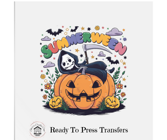 Summerween Reaper Float DTF Transfer Print Ready To Press (