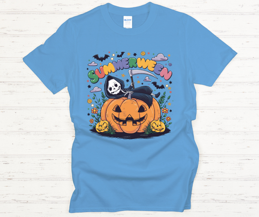 Summerween Reaper On A Float- Soft Comfy tee
