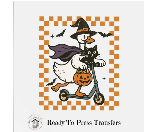 Spooky Goose On The Loose- DTF Transfer Print Ready To Press