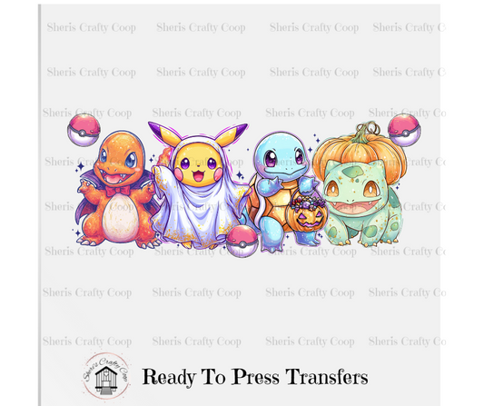 Spooky Pokemon-  DTF Transfer Print Ready To Press
