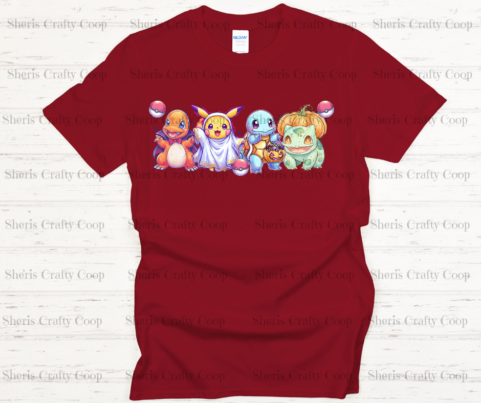 Spooky Pokemon-  DTF Transfer Print Ready To Press