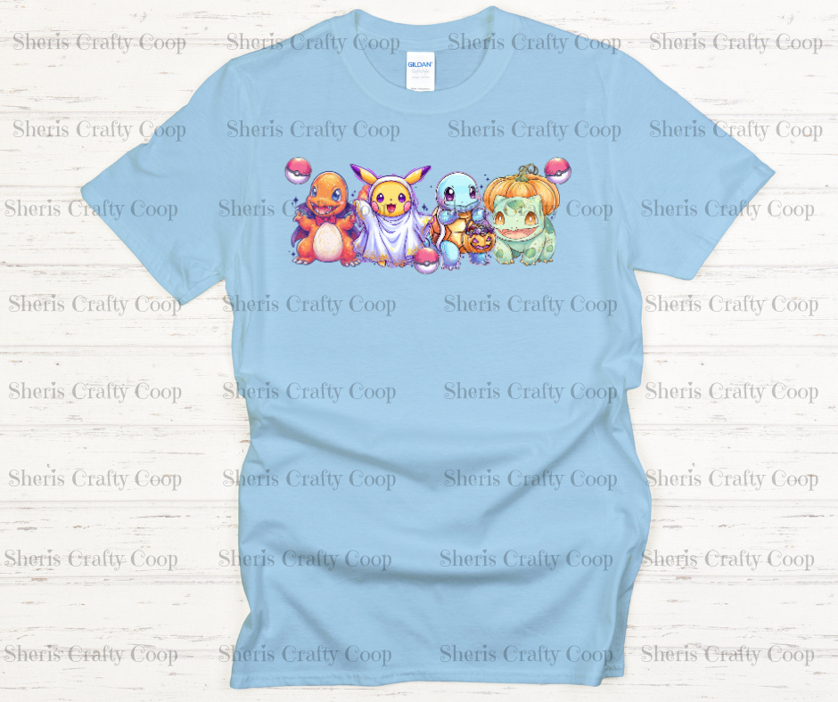 Spooky Pokemon-  DTF Transfer Print Ready To Press