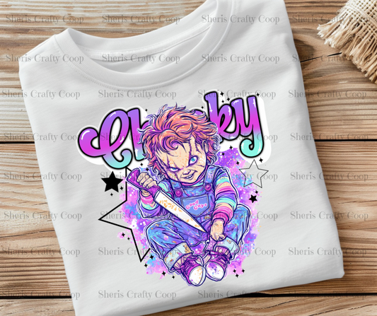 Chucky Spooky-Horror Charactoer Comfy tee