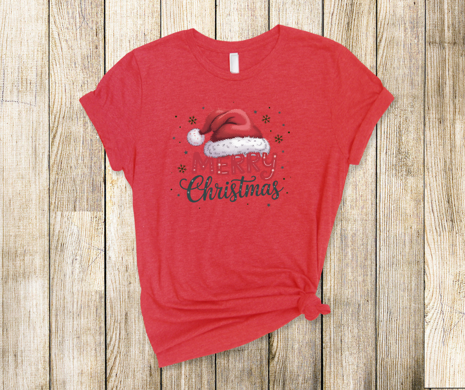 Merry Christmas Santa Hat- DTF Transfer Print Ready To Press