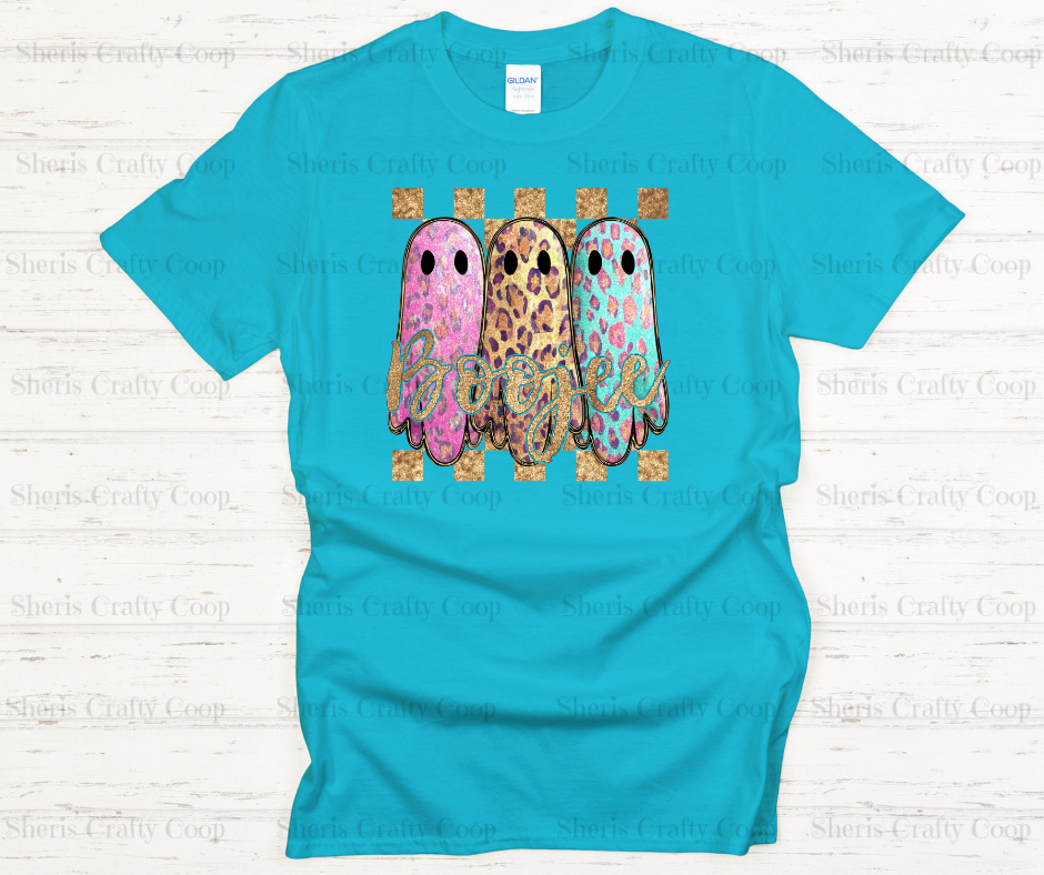 Faux Glitter Boo-jee Ghost - DTF Transer Print- Ready To Press