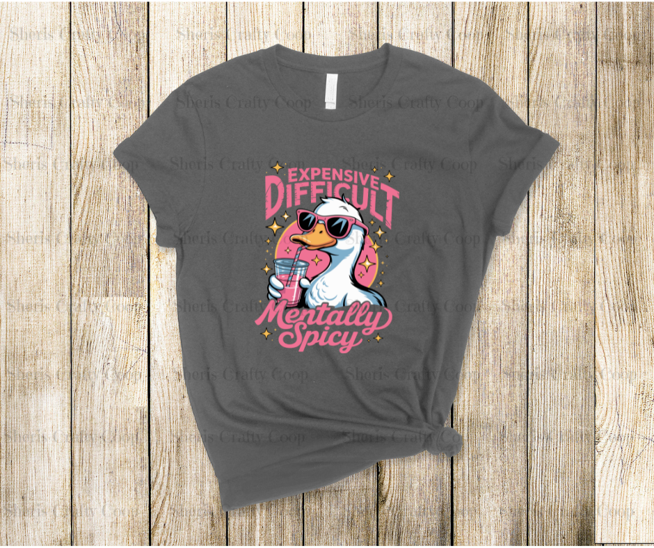 Expensive Difficulut And Mentally Spicy- DTF Transer Print- Ready To Press