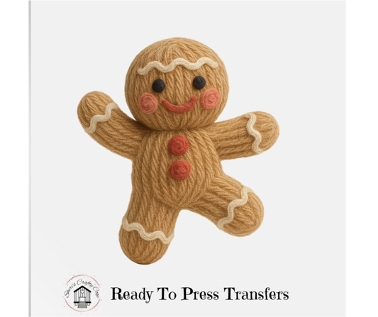 Dancing Gingerbread Man-Faux Yarn-DTF Transfer Print(Only) Ready To Press