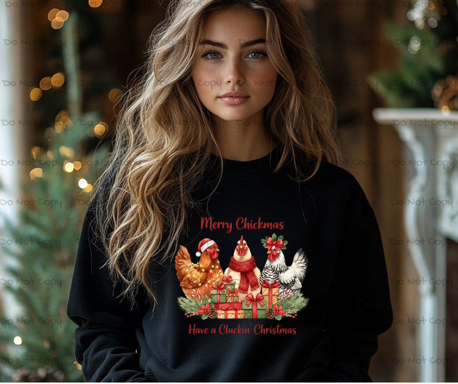 Merry Chickmas - DTF Transfer Print- Ready To Press