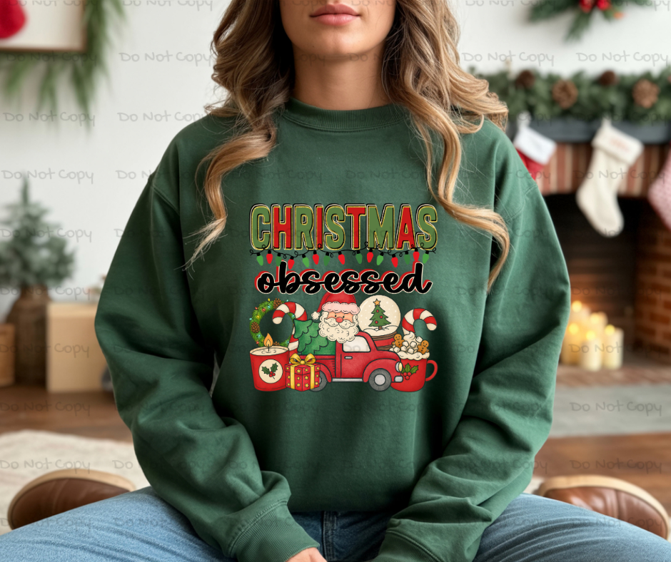 Christmas Obsessed- Christmas DTF Transfer Print- Ready To Press
