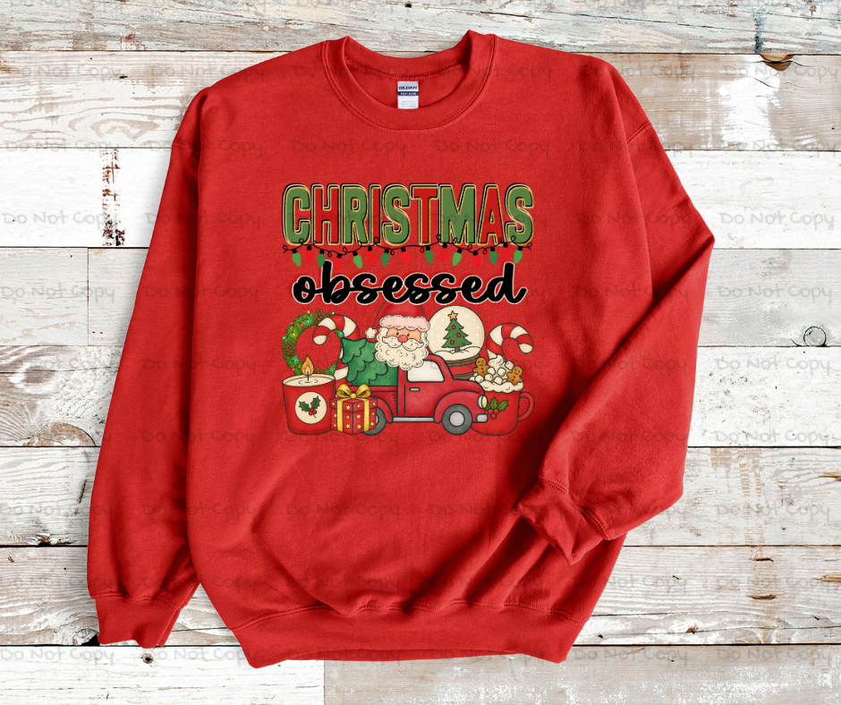 Christmas Obsessed- Christmas DTF Transfer Print- Ready To Press