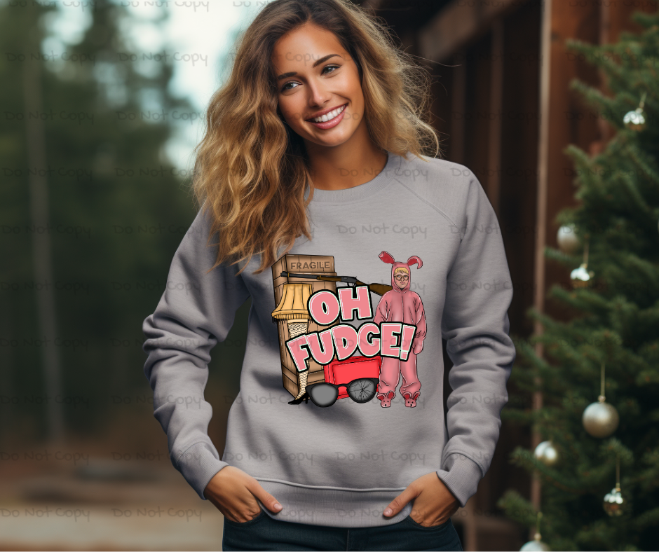 Oh Fudge- Christmas DTF Transfer Print- Ready To Press