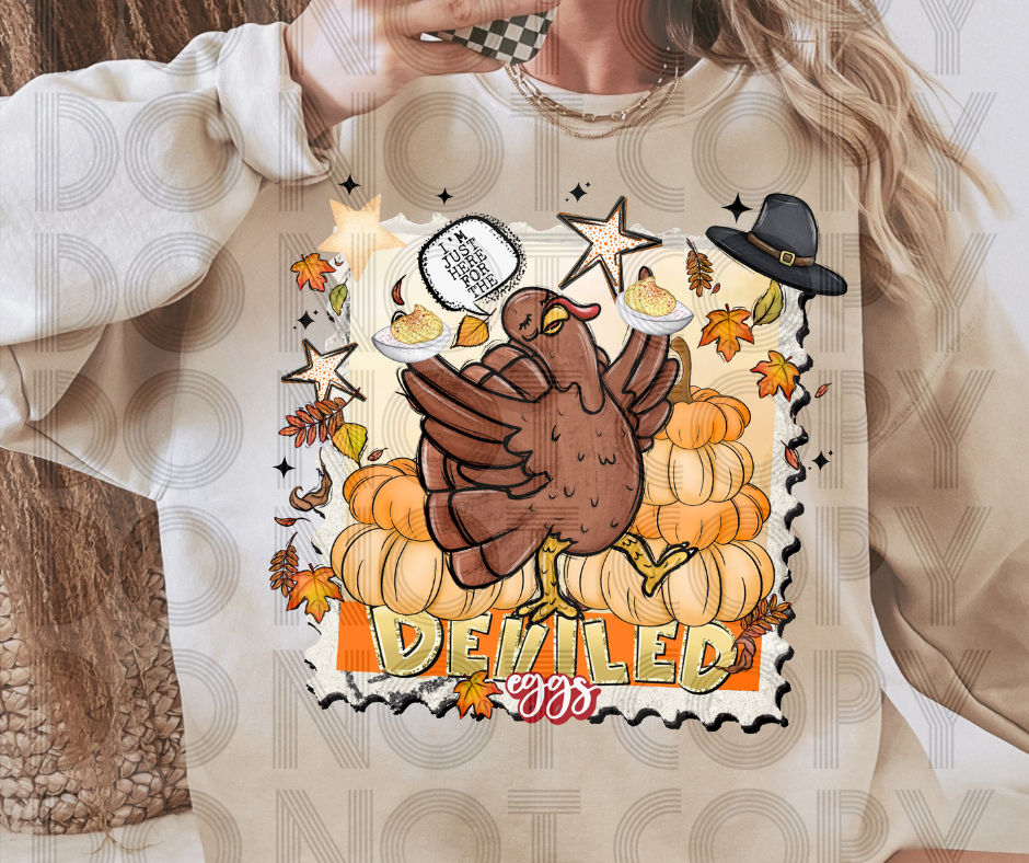 I'm Just Here For The Deviled Eggs-DTF Transfer Print- Ready To Press