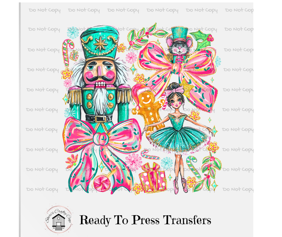 Retro Nutcracker Christmas- DTF Transfer Print- Ready To Press