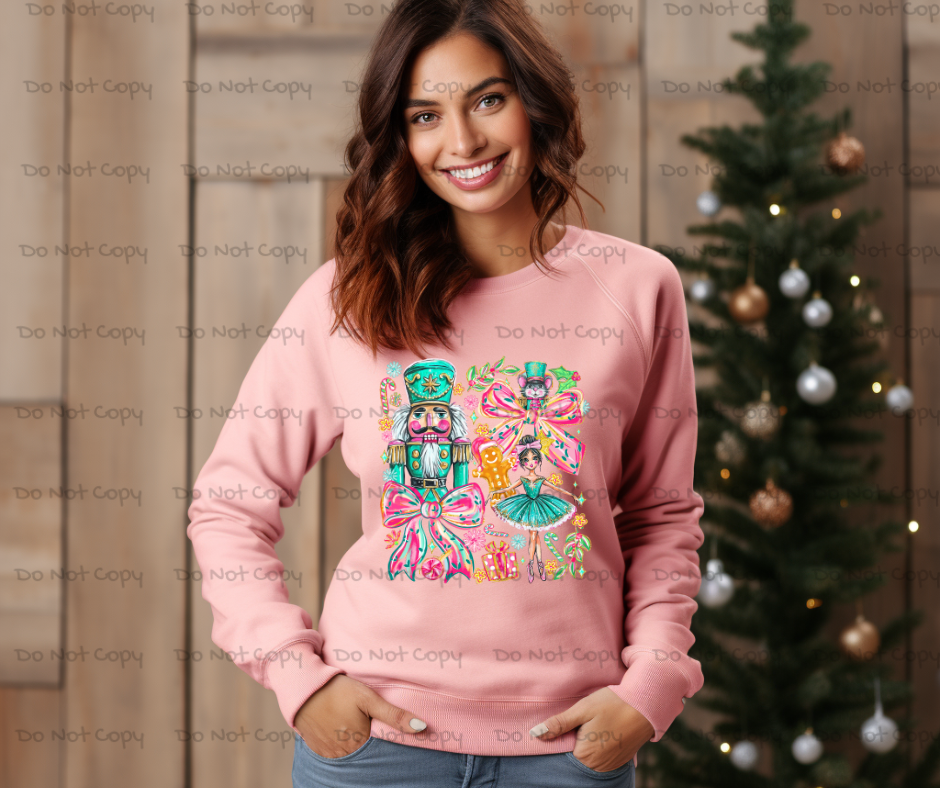 Retro Nutcracker Christmas- DTF Transfer Print- Ready To Press