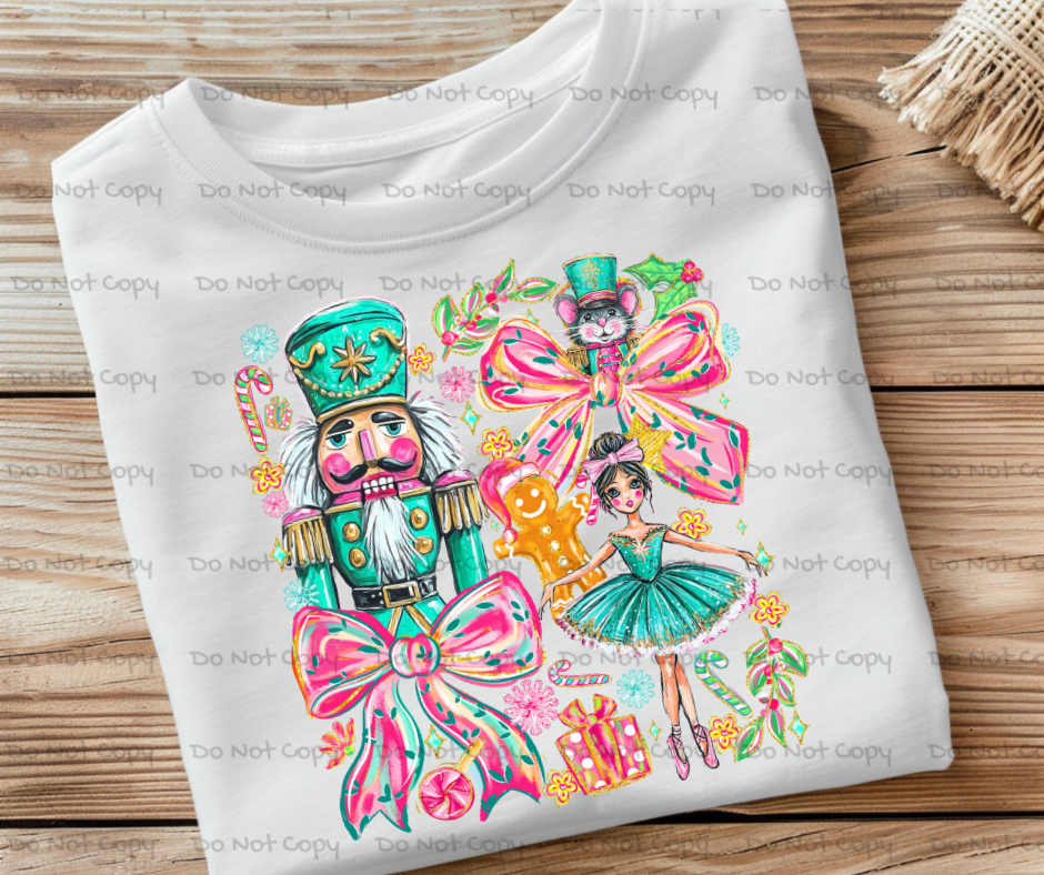 Retro Nutcracker Christmas- DTF Transfer Print- Ready To Press