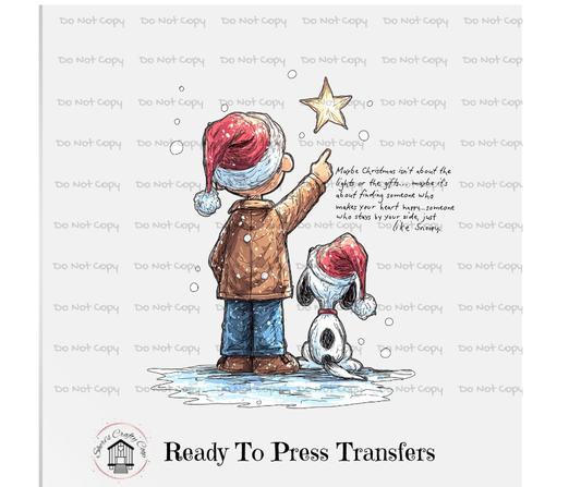 Charlie Brown Christmas Means More- DTF Transfer Print- Ready To Press