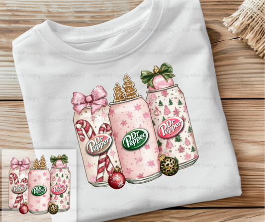 Dr Pepper Christmas Addict -DTF Transfer Print(Only) Ready To Press