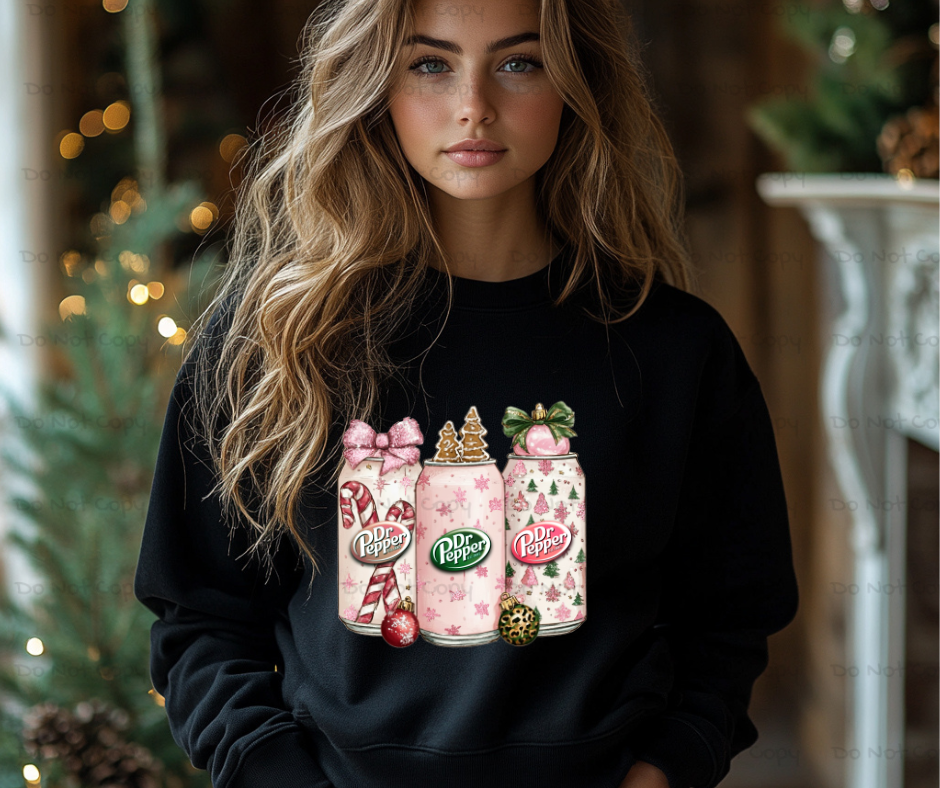Dr Pepper Christmas Addict -DTF Transfer Print(Only) Ready To Press