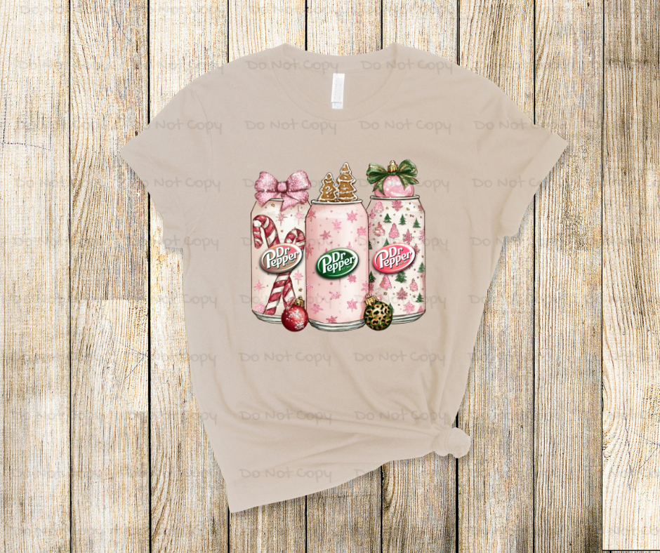 Dr Pepper Christmas Addict -DTF Transfer Print(Only) Ready To Press