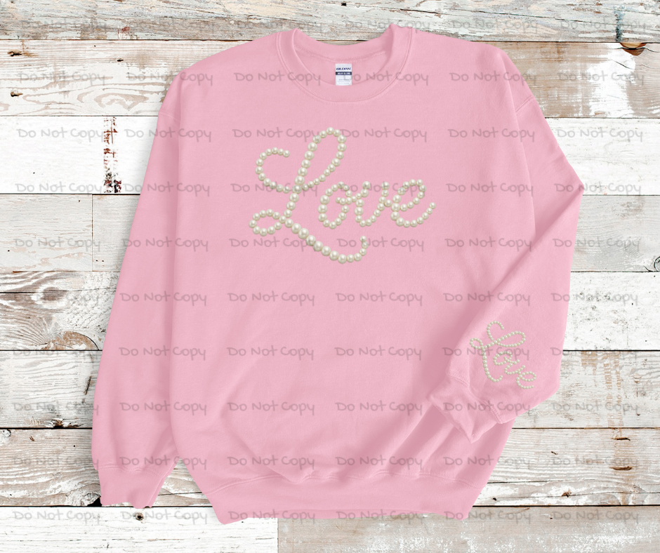 Love Pearls Valentines Day DTF Transfer Prints-  Ready To Press