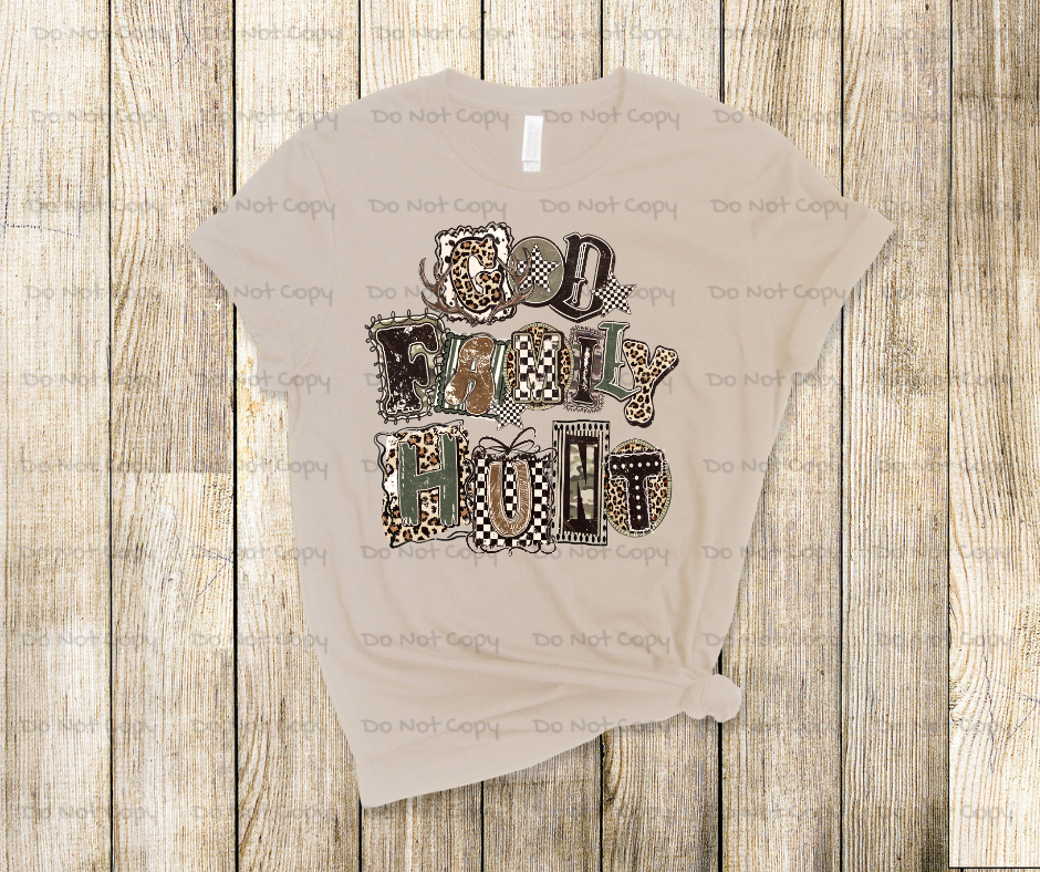 God Family Hunt-Camo DTF Transfer Prints- Ready To Press