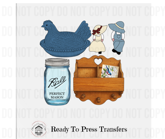 Grandma Vibes Cottage core Graphic, Shabby Chic Vintage HON DTF Transfer