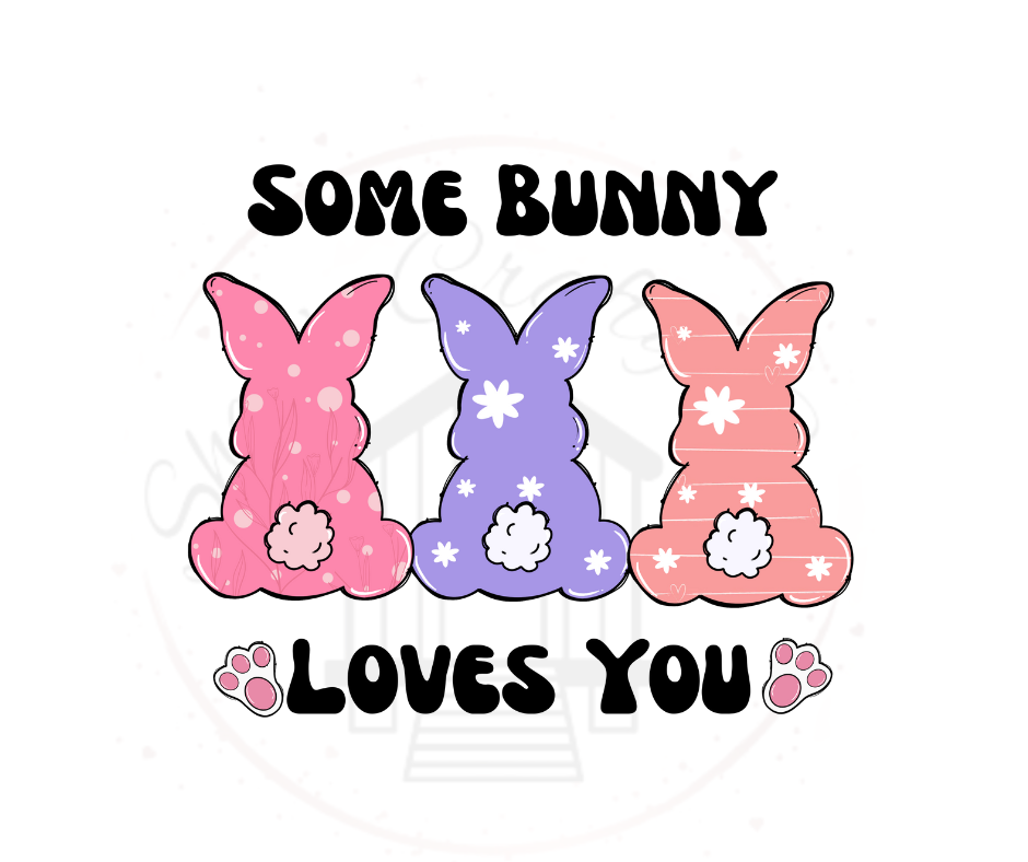 Some Bunny Loves You Easter DTF Transfer Print(Only) Ready To Press