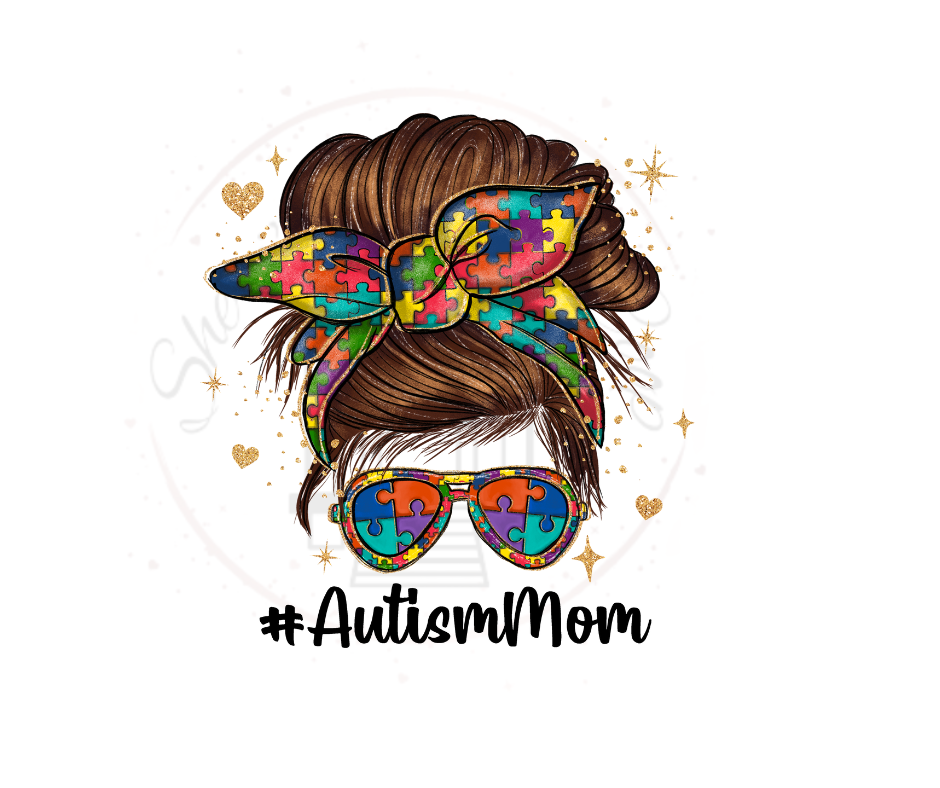 Autism Mom  DTF Transfer Print(Only) Ready To Press