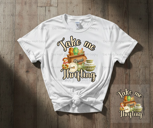 Take Me Thrifting-Breadbox Cottagecore Graphic, Shabby Chic Vintage HON DTF Transfer