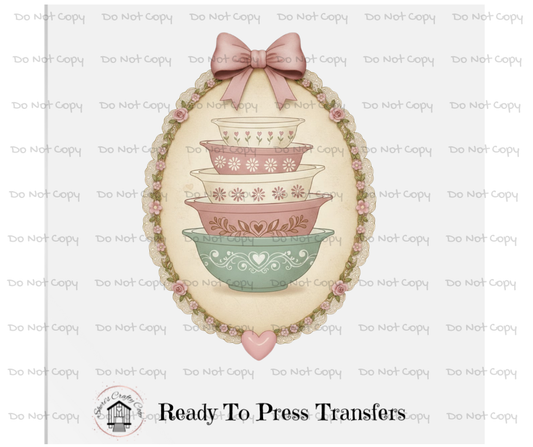 Vintage Mixed Colors Pyrex Shirt, Retro Pyrex Dishes Graphic Tee, Cottagecore Kitchen Aesthetic, Shabby Chic Vintage Cookware DTF Tranfser Ready To Press