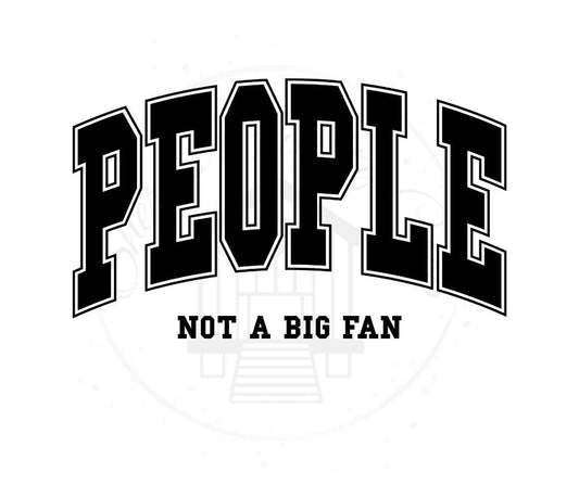 People Not A Big Fan DTF Transfer Print Ready To Press