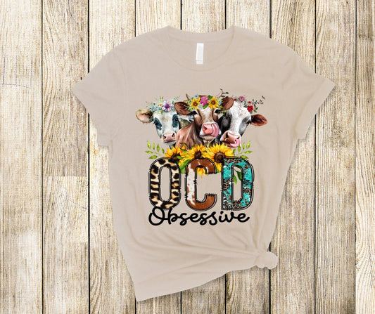 OCD Obsessive Cow Disorder DTF Transfer Print Ready To Press