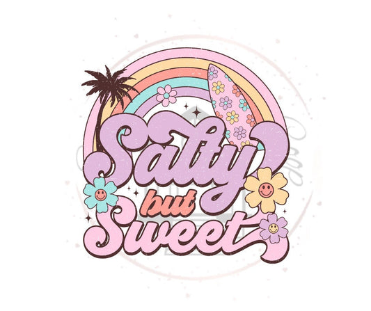Salty But Sweet Summer Full Colored DTF Transfer Print Ready To Press