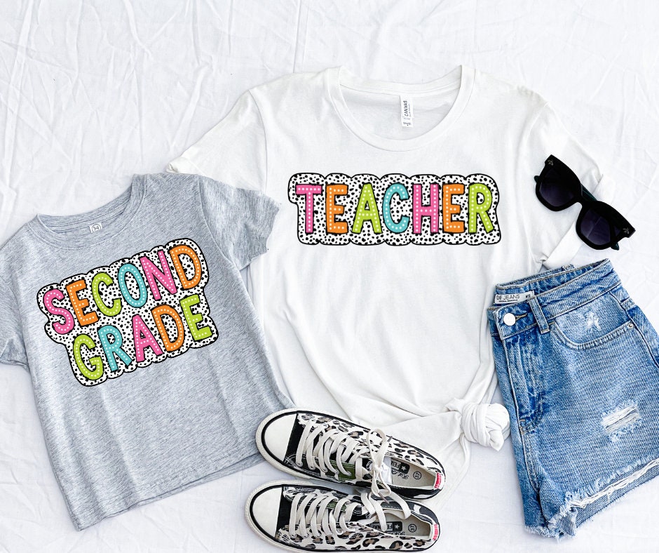 Teacher-Grade levels Dalmation Dots- DTF Transfer Prints- Ready To Press