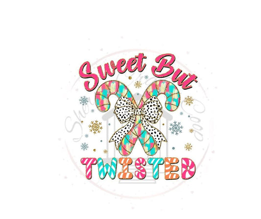 Sweet But Twisted- Candy Cane DTF Transfer Prints- Ready To Press