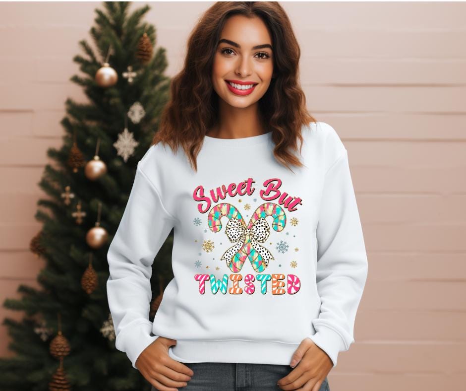 Sweet But Twisted- Candy Cane DTF Transfer Prints- Ready To Press