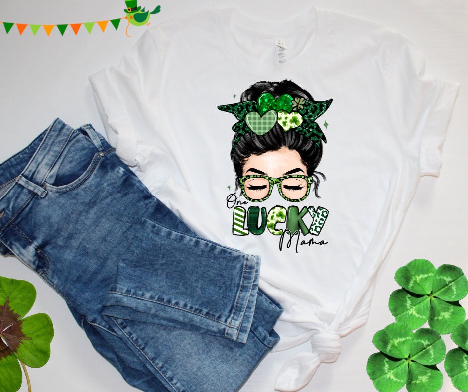 Lucky Mama St. Patricks Day DTF Transfer Print (Only) Ready To Press