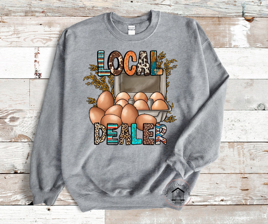 Full Colored Local Egg Dealer Without Chicken DTF Transfer Print(Only)