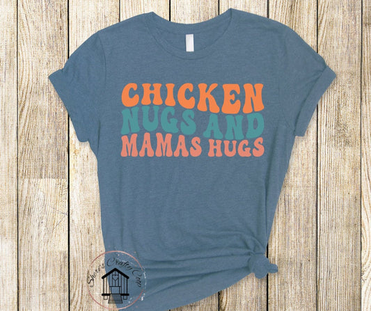 Chicken Nugs And Mom Hugs Soft Unisex Shirt